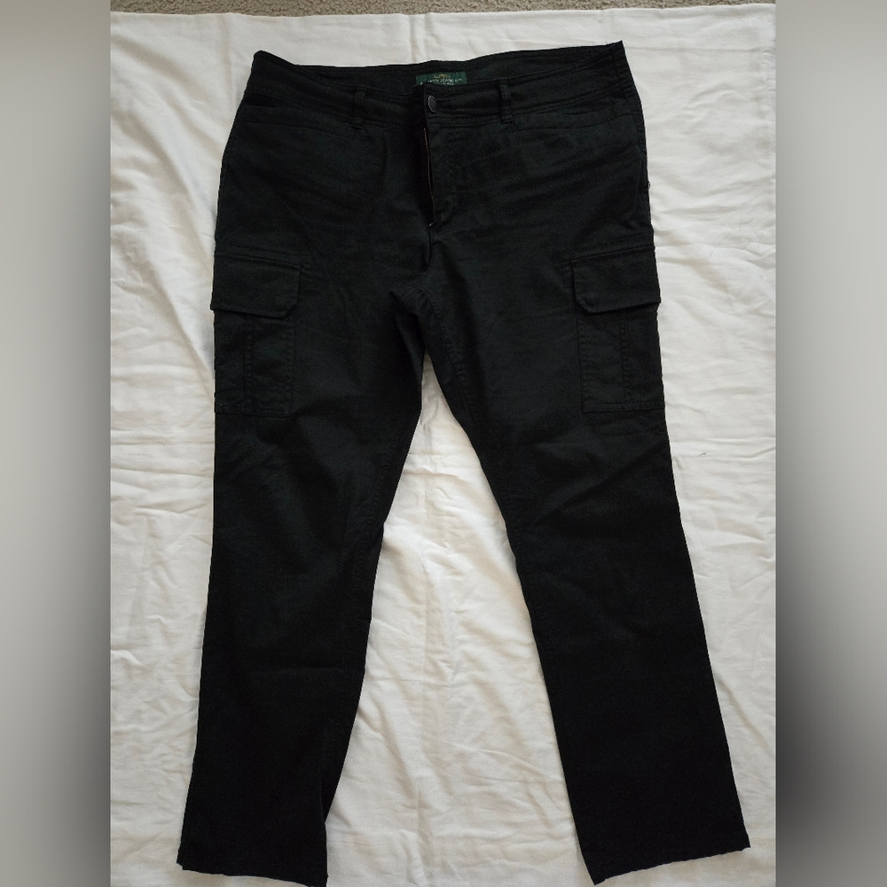 Ralph Lauren LRL 16 Black Straight Leg Cargo Pants